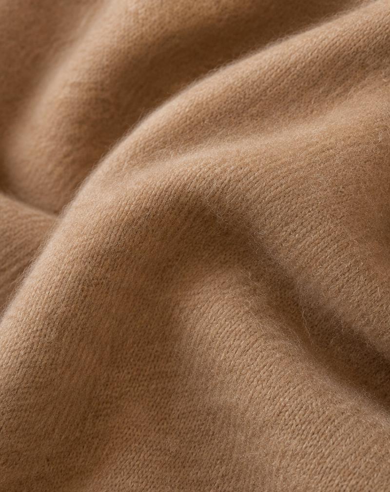 Close-up of soft camel cashmere