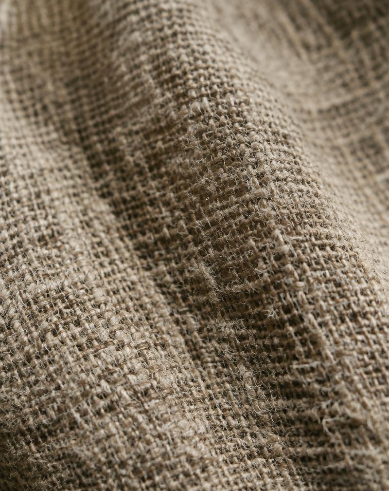 Close-up of natural hemp fabric