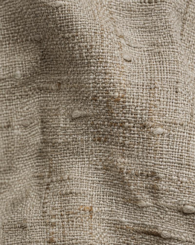 Close-up of raw linen weave